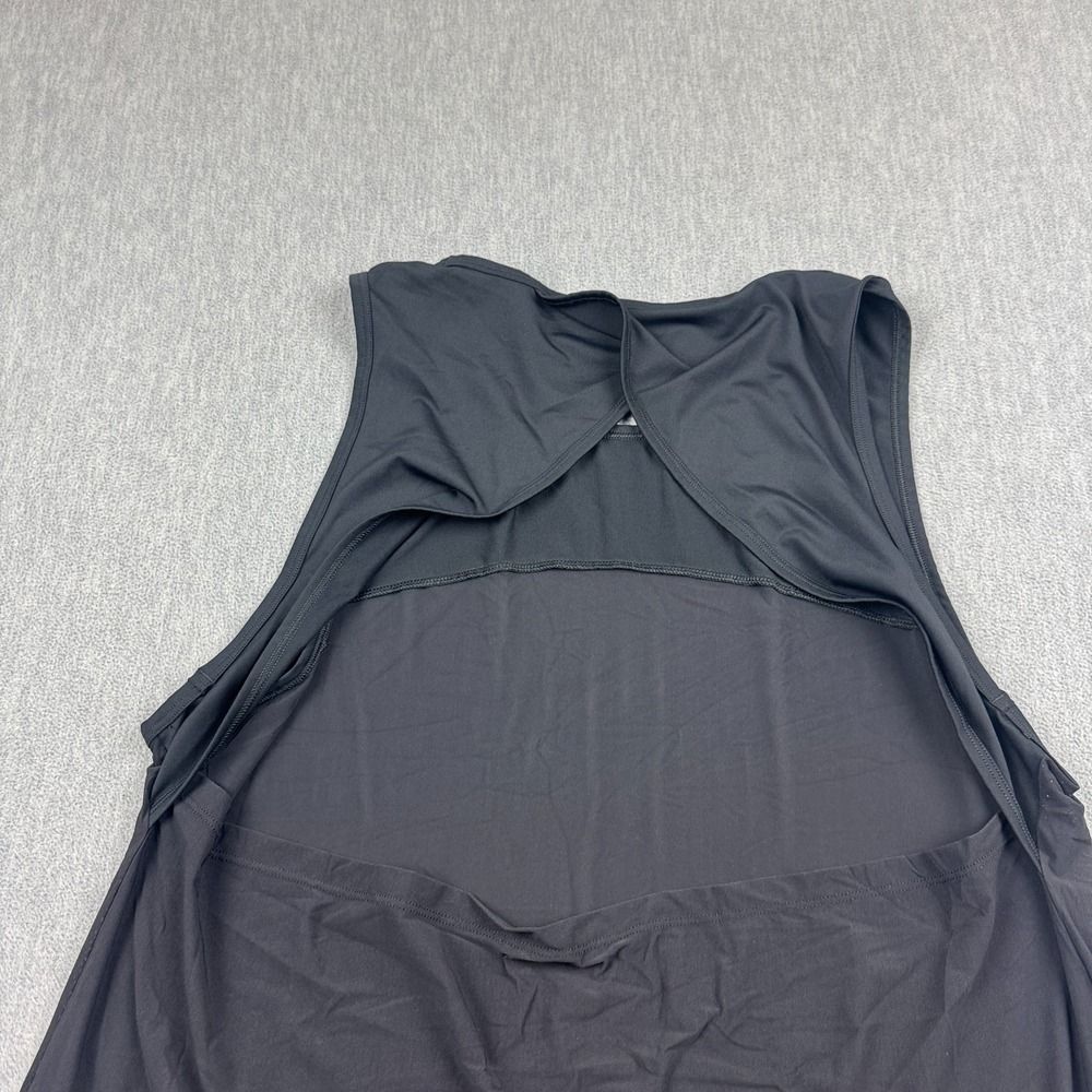 Gymshark Tank Top Women XL Black Mesh‎ Open Back Gym Workout  Active Running - Picture 7 of 9